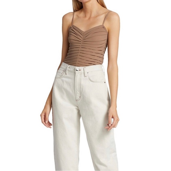 Goldsign Hutton Ruched Nude Strappy Bodysuit size Medium - Picture 4 of 15